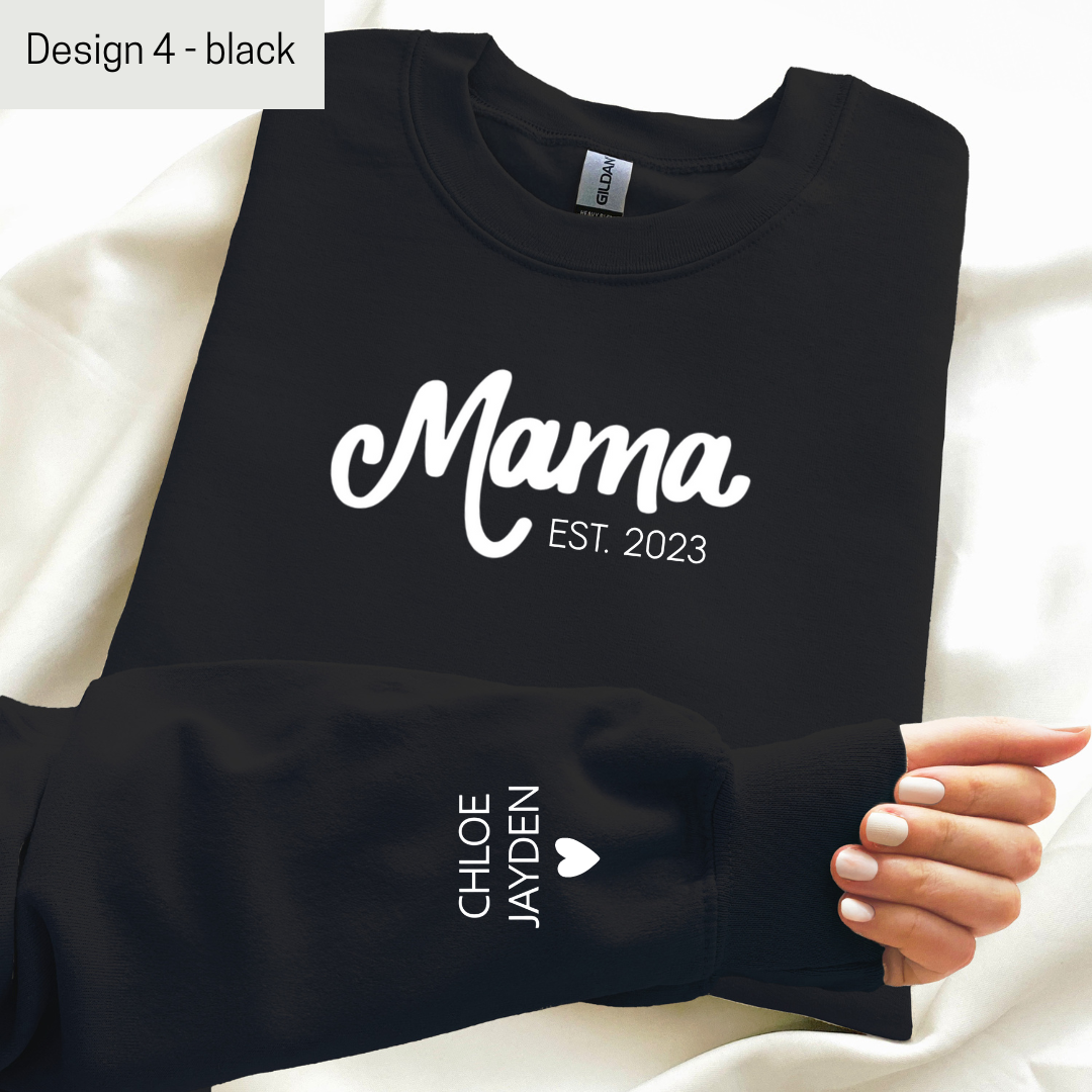 Sweatshirt - Mama with kids names - Customizable