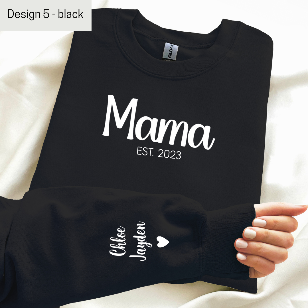 Sweatshirt - Mama with kids names - Customizable
