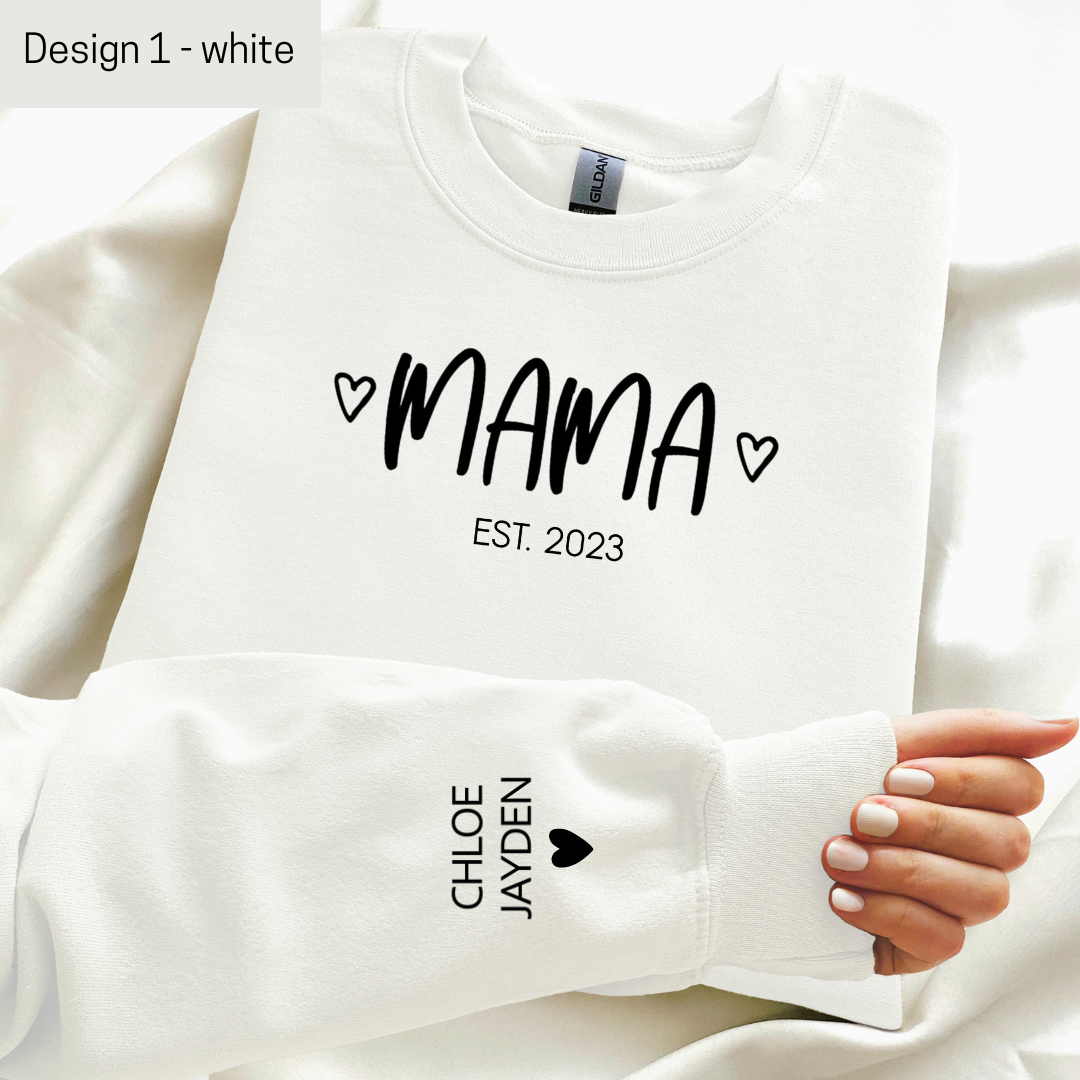 Sweatshirt - Mama with kids names - Customizable