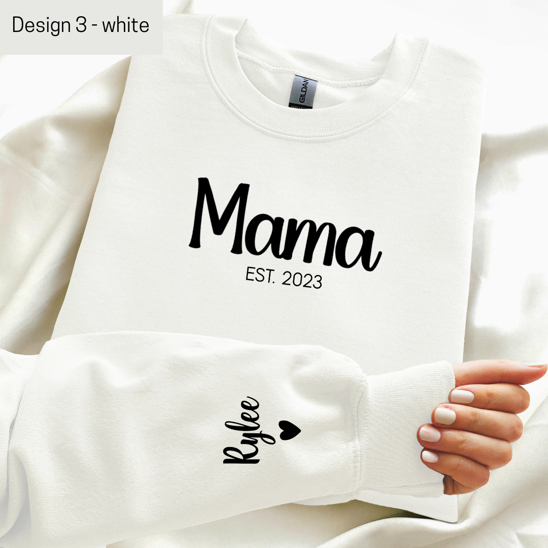 Sweatshirt - Mama with kids names - Customizable