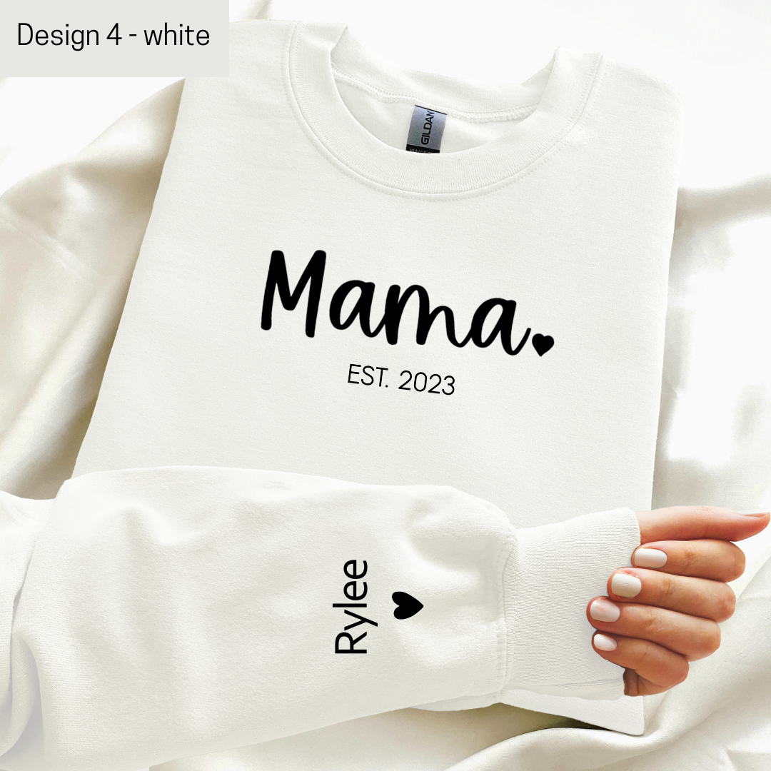 Sweatshirt - Mama with kids names - Customizable