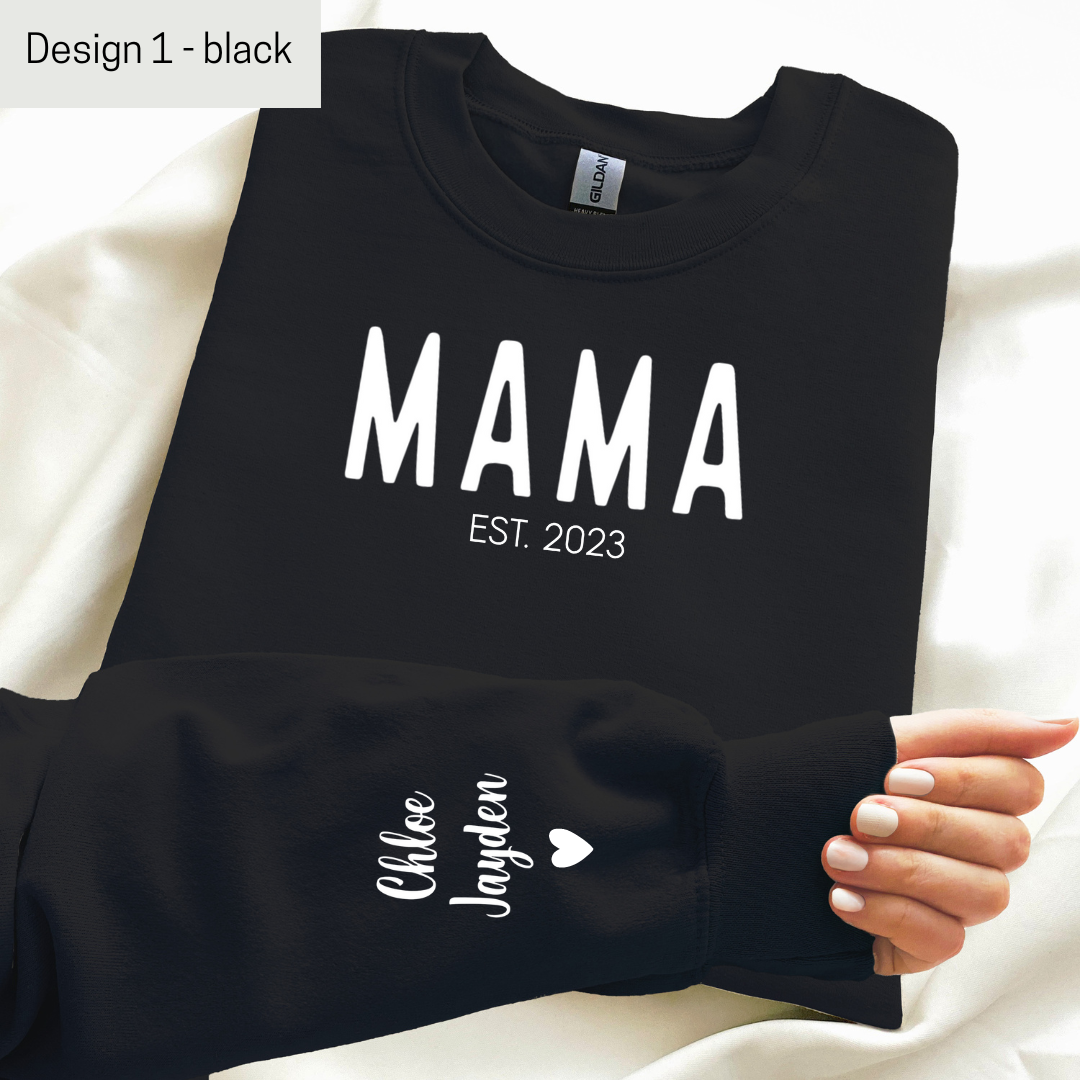 Sweatshirt - Mama with kids names - Customizable