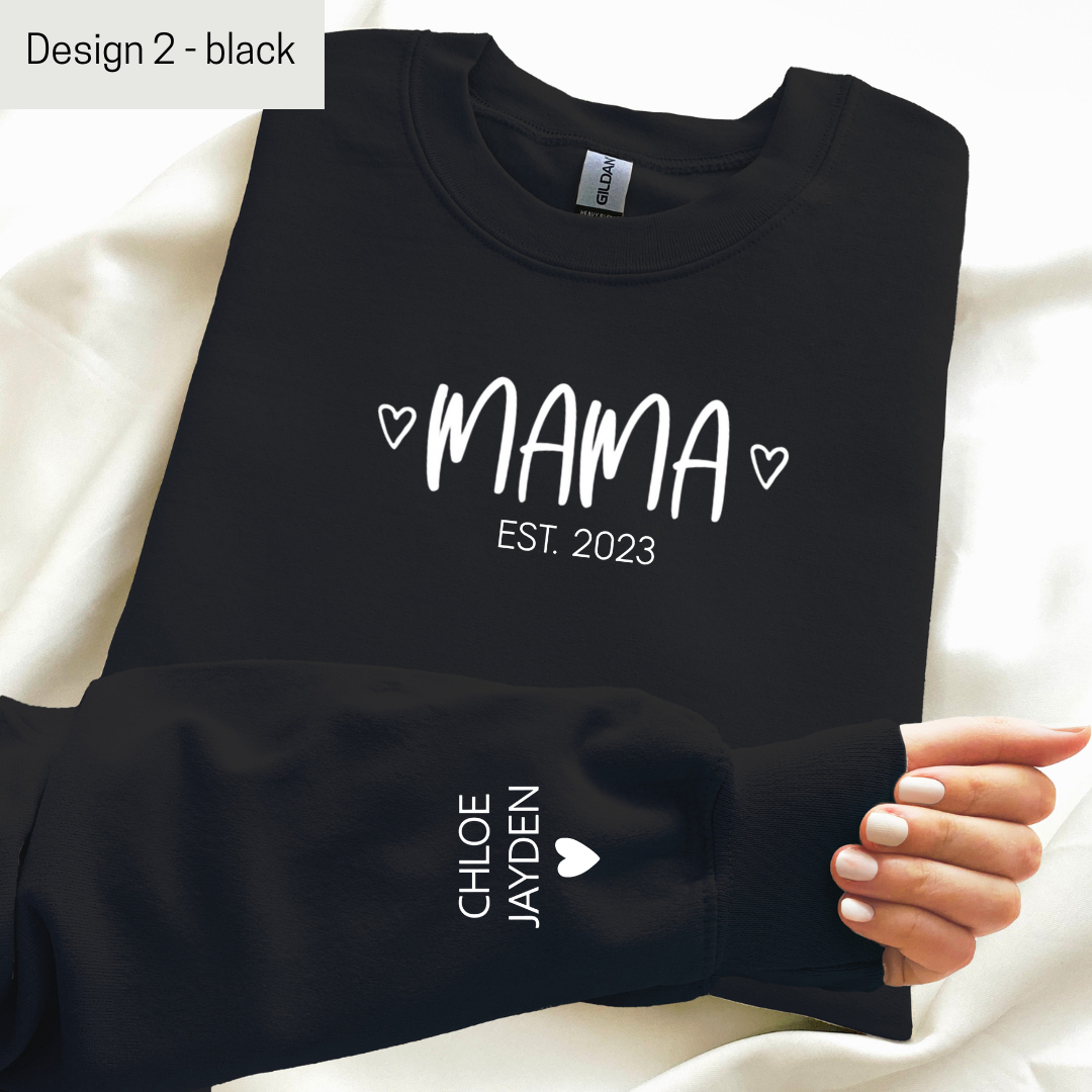 Sweatshirt - Mama with kids names - Customizable