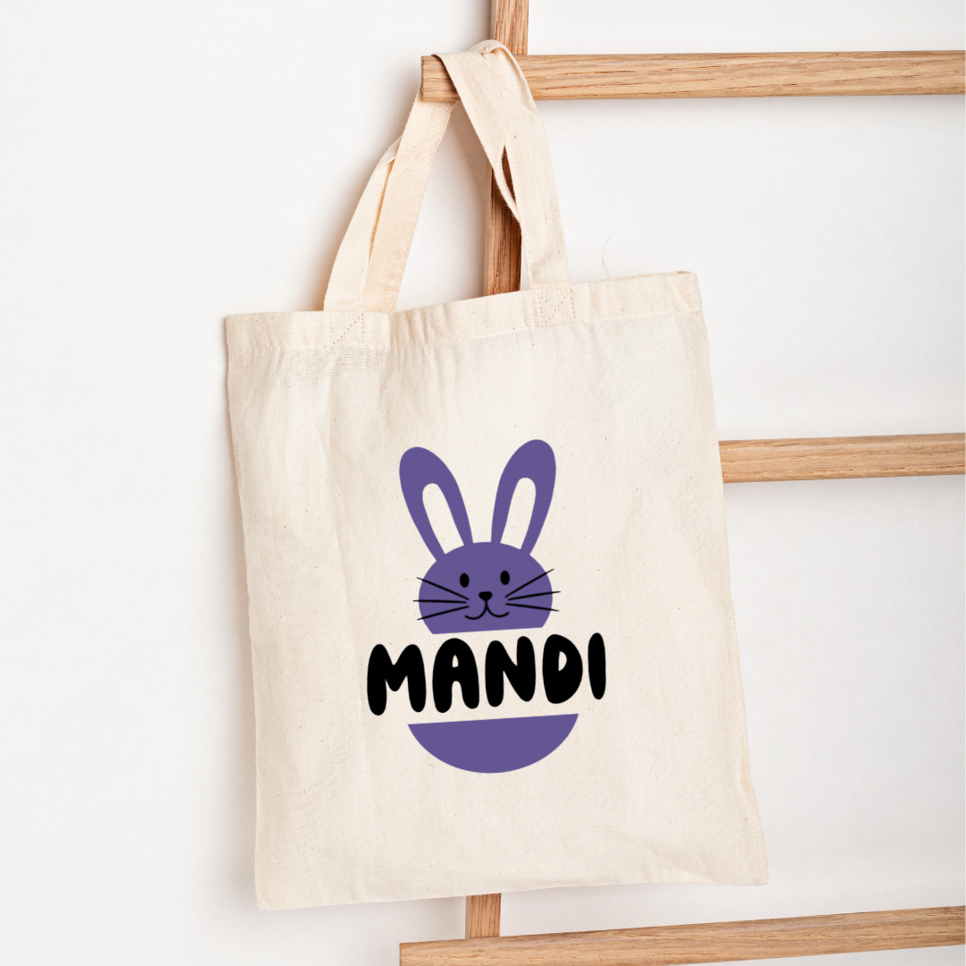 Easter Tote Bag - "Bunny 3" Customizable