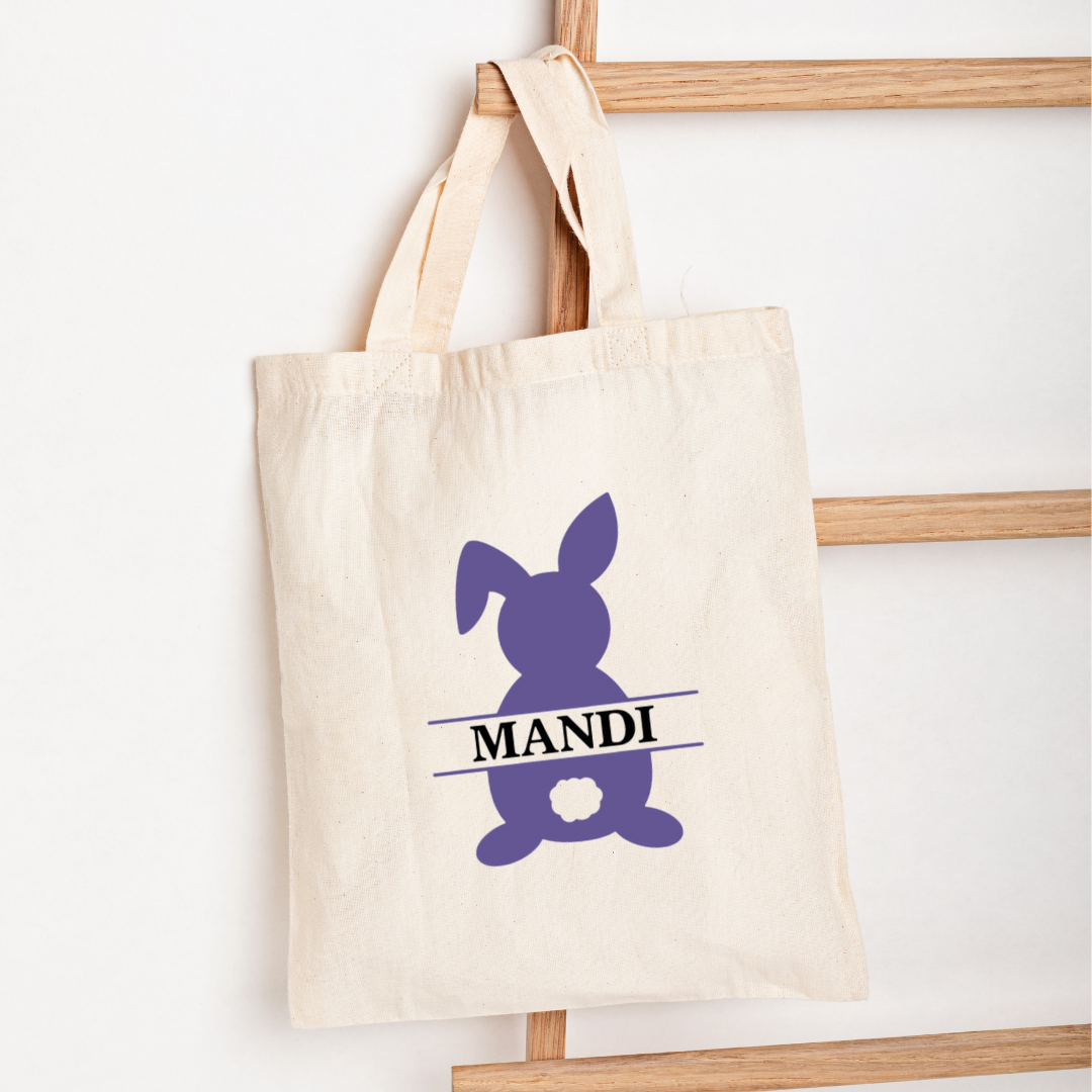 Easter Tote Bag - "Bunny 2" Customizable
