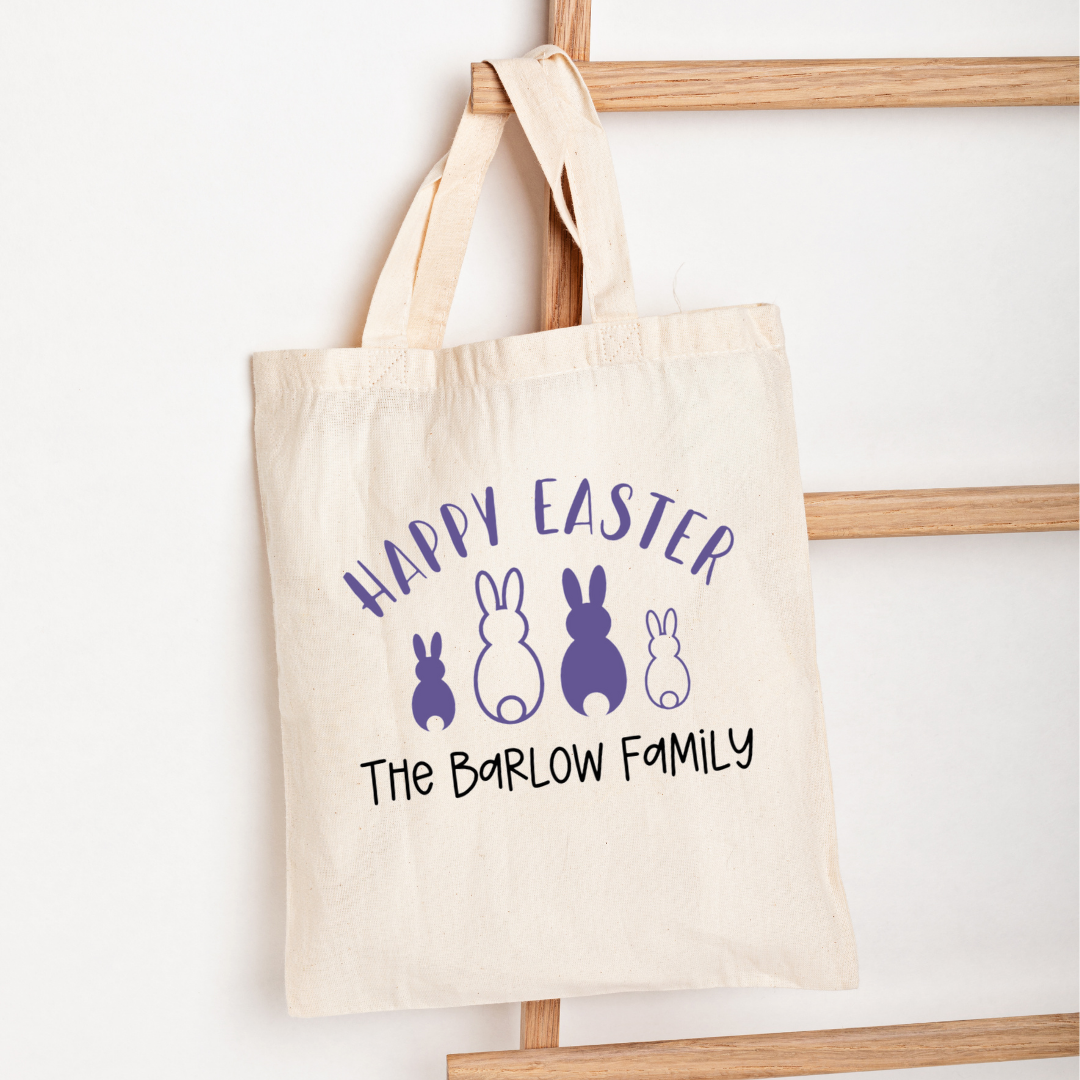 Easter Tote Bag - "Happy Easter" Customizable