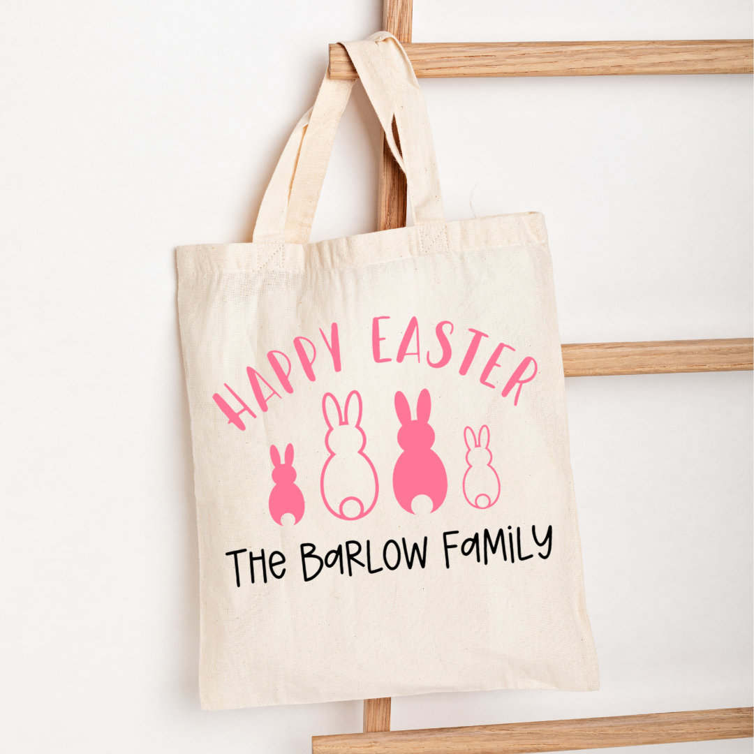 Easter Tote Bag - "Happy Easter" Customizable