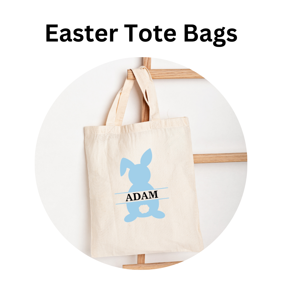 Easter Tote Bag - "Bunny 2" Customizable
