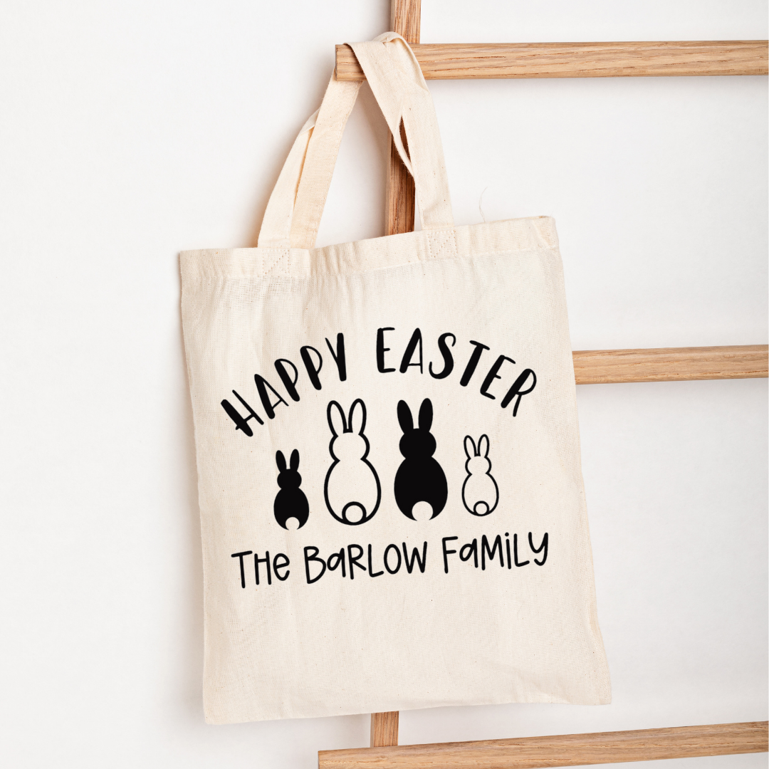 Easter Tote Bag - "Happy Easter" Customizable
