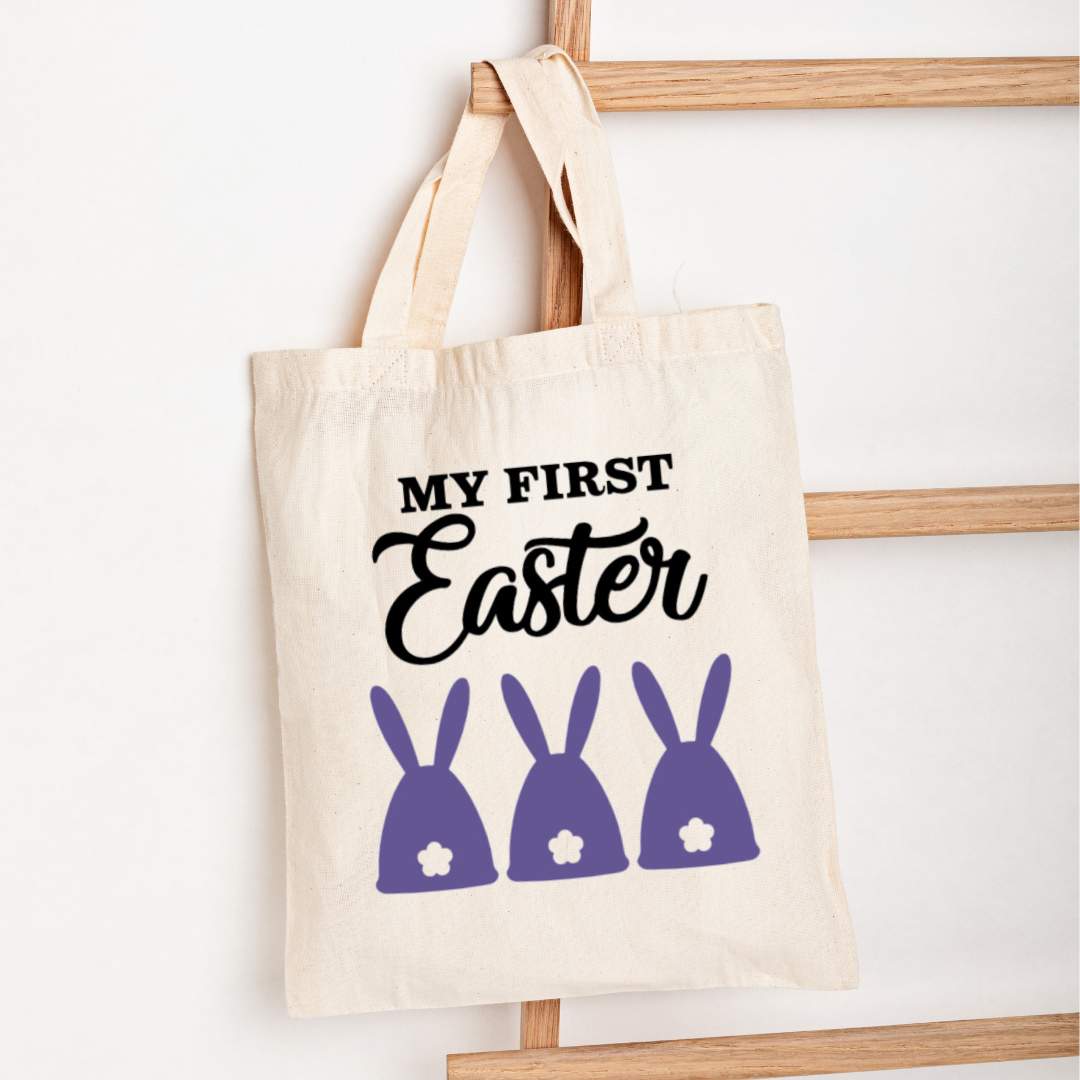 Easter Tote Bag - "My First Easter" Customizable