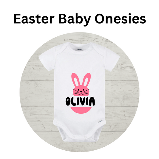 Easter Baby Onesie -  "Bunny 3" Customizable