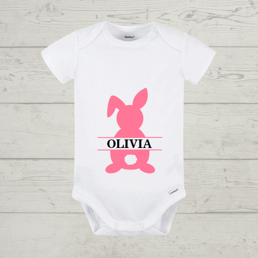 Easter Baby Onesie -  "Bunny 2" Customizable