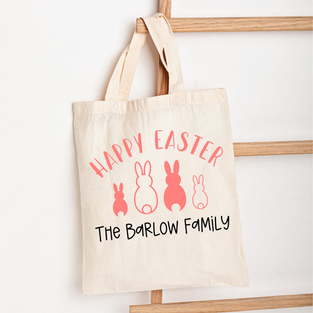 Easter Tote Bag - "Happy Easter" Customizable